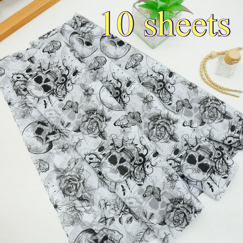 TEMU Gothique et Toile d'Araignée, Feuilles de Papier de Soie Enduites de Cire/Polymère avec et Toile d'Araignée, Rouleau pour Bricolage, Remplissage
