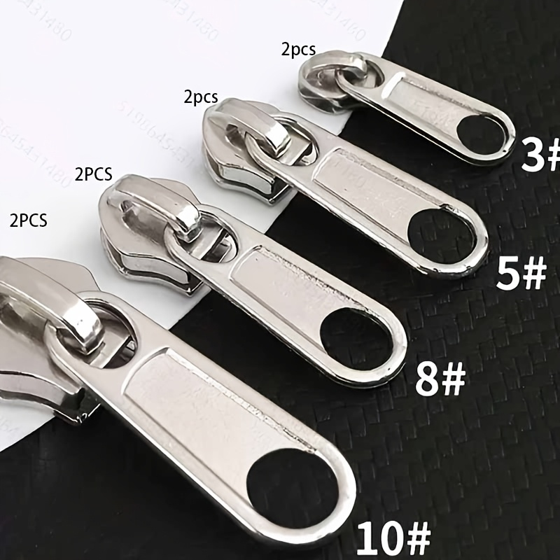 8pcs detachable zipper heads with 4 sizes clothes repair slider for zippers