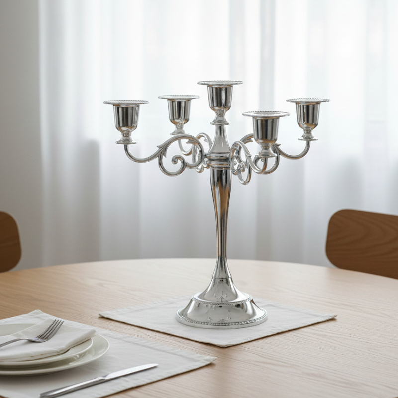 Image of Light Luxury Thickened Rust-proof Metal Candlestick Wedding Birthday Living Room Desktop Atmosphere Artifact Small Ornaments Suitable For Home Decoration, Parties, Weddings, Gatherings
