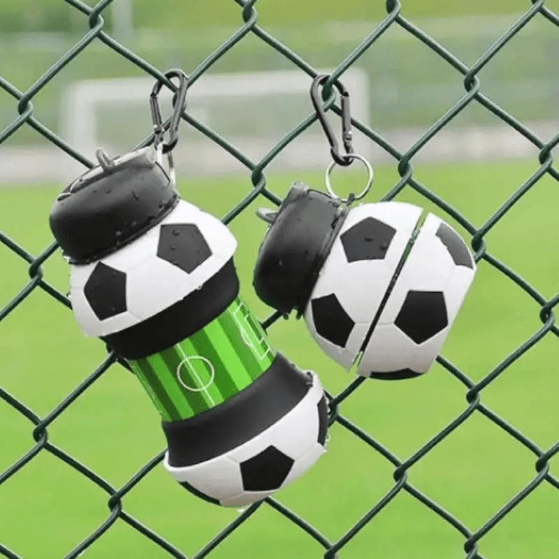 

1pc Bouteille d'Eau en Silicone Inspirée de Ballon de Football de 18.6oz - Étanche, Pliable & Portable avec Design , pour le Fitness, les Activités en & les