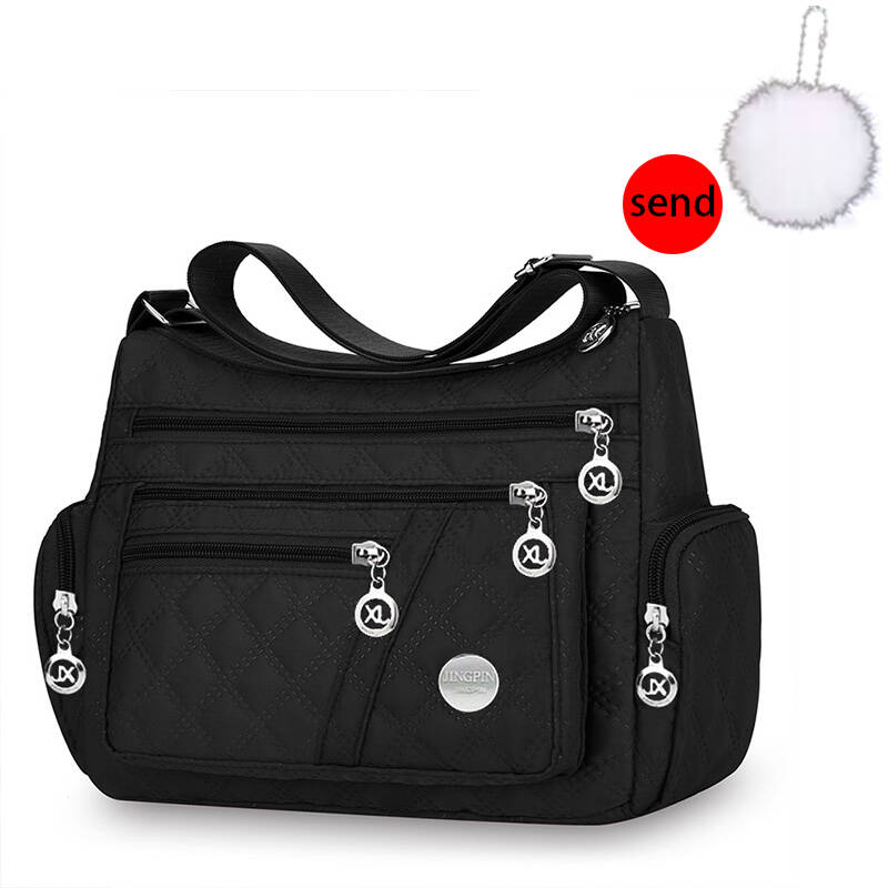 TEMU Men's Bag Set - [1 Bag And 1 Pom-pom] Spring And Summer Unisex Fashion Lightweight Adjustable Shoulder Strap Suitable For Traveling, Best Gift
