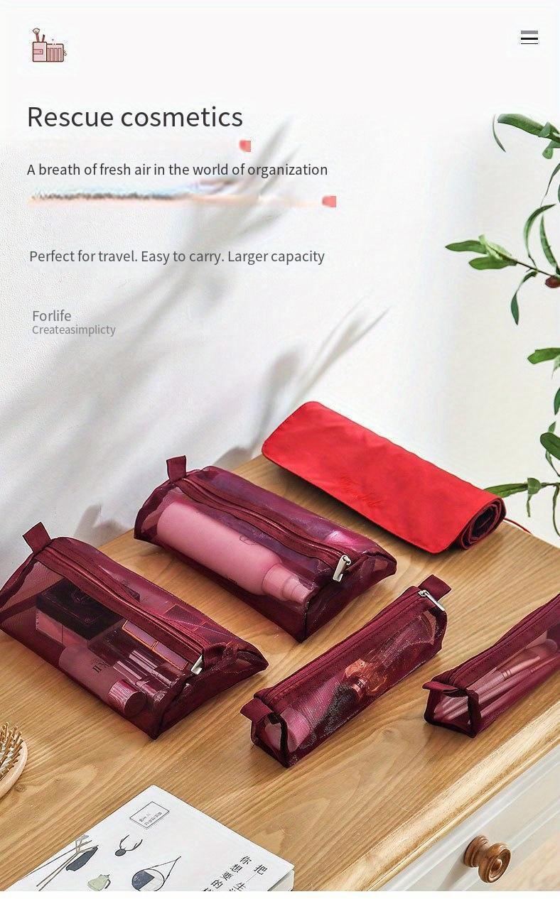 1pc travel accessory essential travel item ideal for travel and   new   makeup bag portable travel toiletry bag with detachable large capacity cosmetic organizer portable travel storage box handbag style suitable for makeup and Product details 2