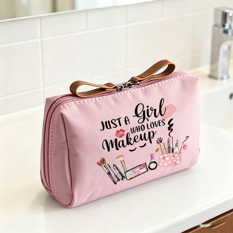TEMU [Neceser de Maquillaje para Mujer] Organizador de Cosméticos de Viaje - Portátil con Cremallera, Adecuado para Labiales, Teléfonos, Billetes,