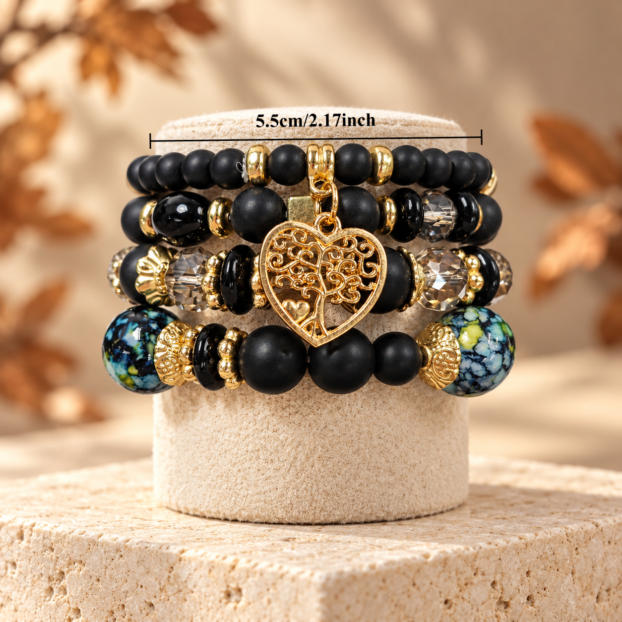 8-Strand Vintage Bohemian Beaded Bracelet Set