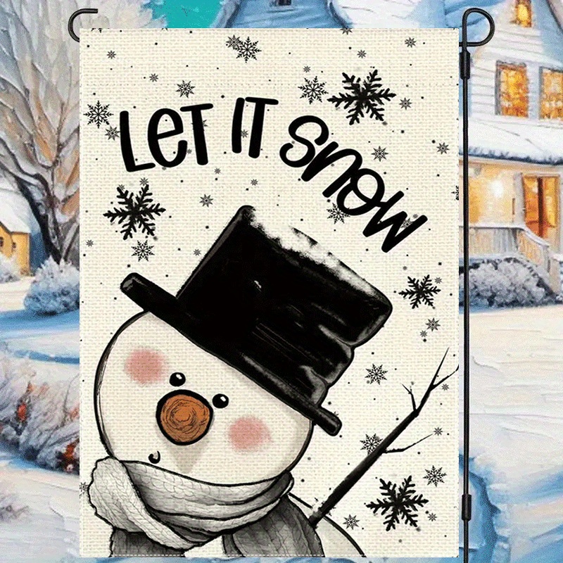 

Snowman Burlap - 1pc Double- Polyester For Decoration, Multipurpose Seasonal , 12x18