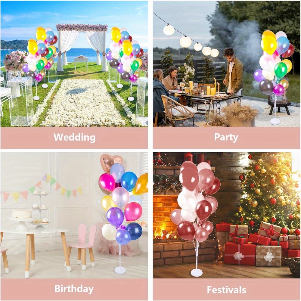 Image of 160 Cm/ 63 Inch Balloon Stick Holder For Birthday, Wedding, Anniversary, Graduation, Party Ceremony Scene Decoration, Table Balloon Stand Kit