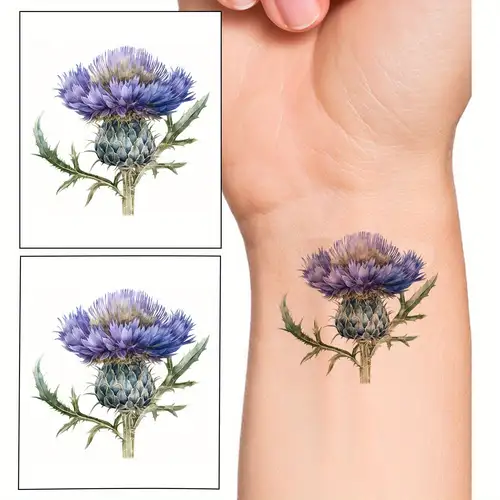 4 X 'Scottish Flag' Temporary Tattoos - Water Resistant, Skin-Safe, Non - Foto 6