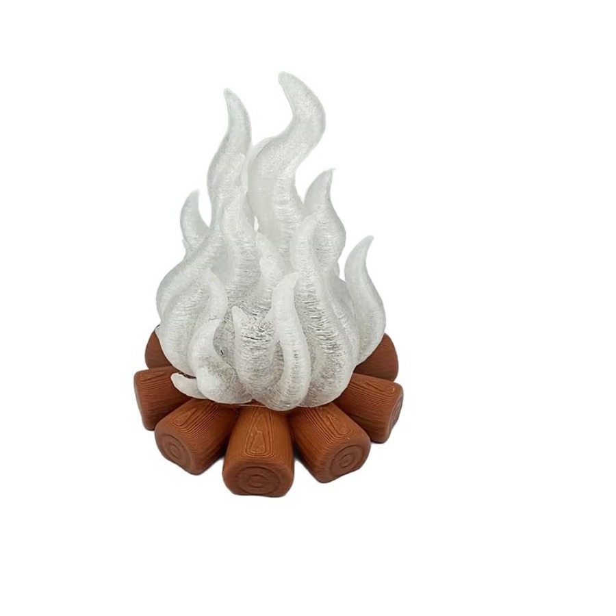 TEMU 1pc 3d Printing Luminous Flame Statue - Glow In The Sculpture For Shelf, Desk Decoration - Abstract Art Desk Additions - Perfect Unique Gift For