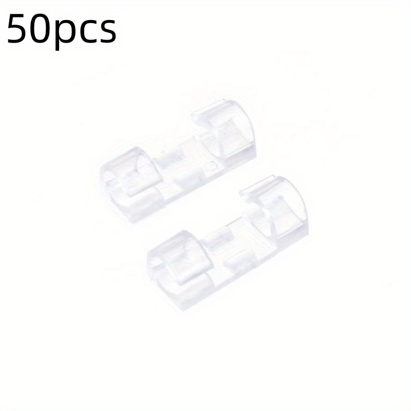 E-shop 50 Stück Hochleistungs-Kabelmanagement-Werkzeug – Transparente Klebe-Kabelclips, Einfach an Wänden unter Schreibtischen zu befestigen, zur