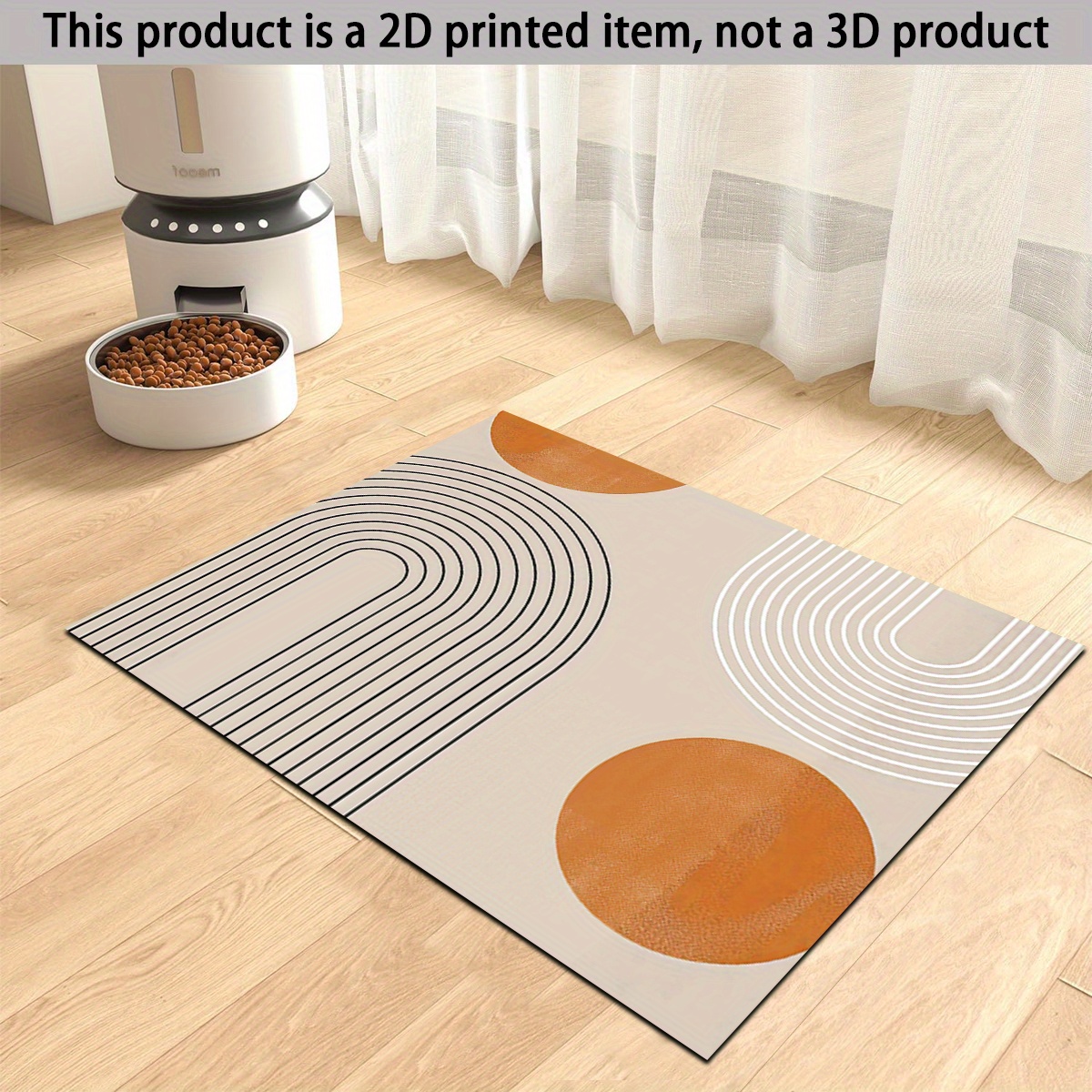 TEMU 1pc Minimalist Pet Feeding Mat, Non-slip Food And Water Bowl Pad For Cats And Dogs, Pet Accessories, Home Decor, Holiday Gift