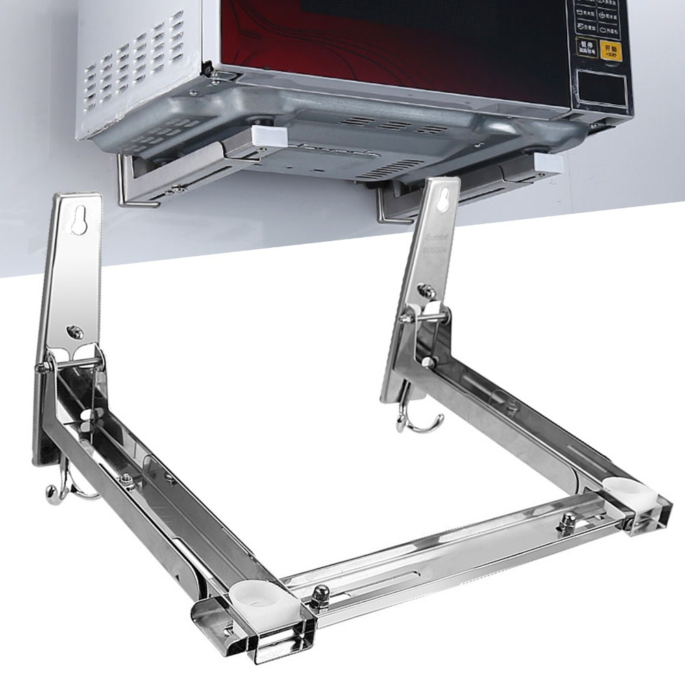 Soporte Moderno para Microondas, 22 X 22 X Cm, Soporte Telescópico para Microondas, Soporte de Pared, Acero…: retailer-supplied image