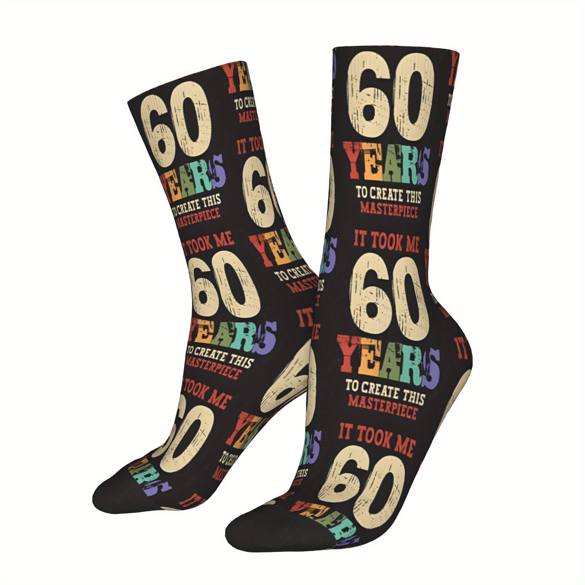 TEMU 60th Birthday It Me 60 Years Gift Socks For Men Funny Cool Novelty Print Breathable Gym Workout Gift Idea
