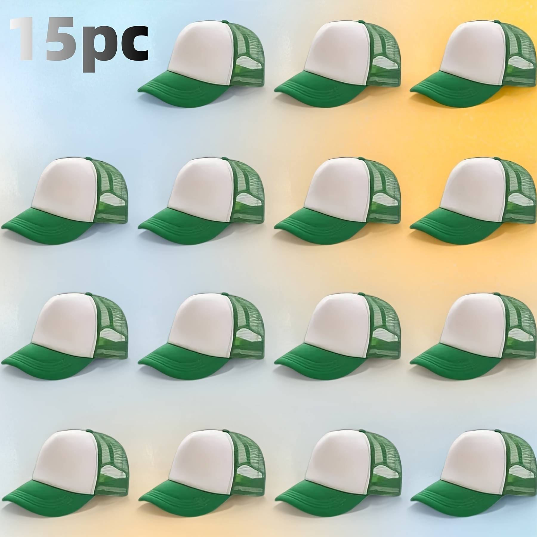 15pcs DIY Heat Transfer Baseball Cap Set
