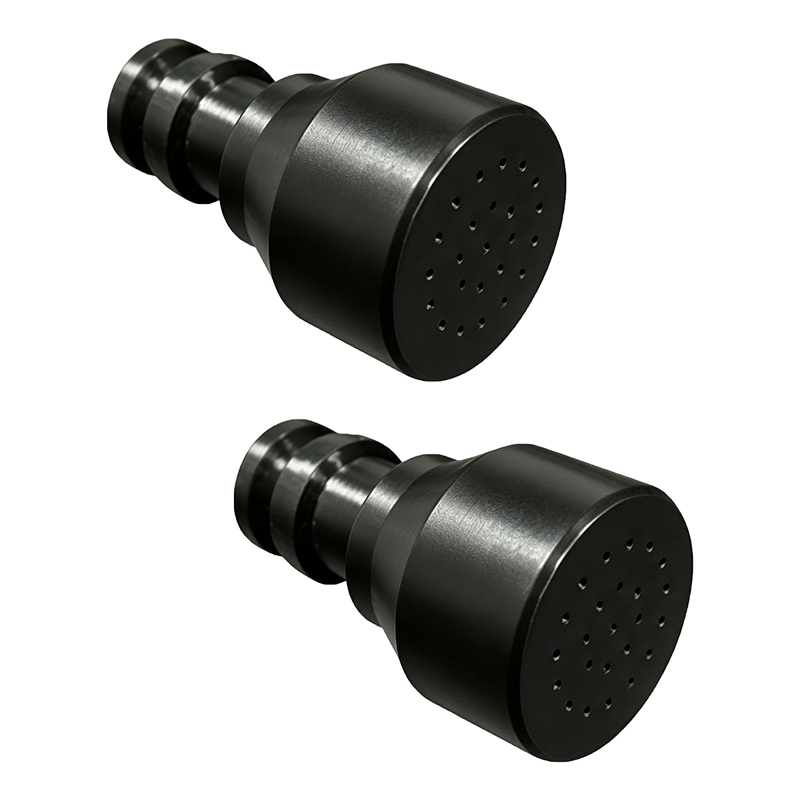 TEMU Boquilla de manguera multifuncional de 2 piezas, negra, con impresión 3D, funciona con mangueras de agua comunes para riego rutinario, de