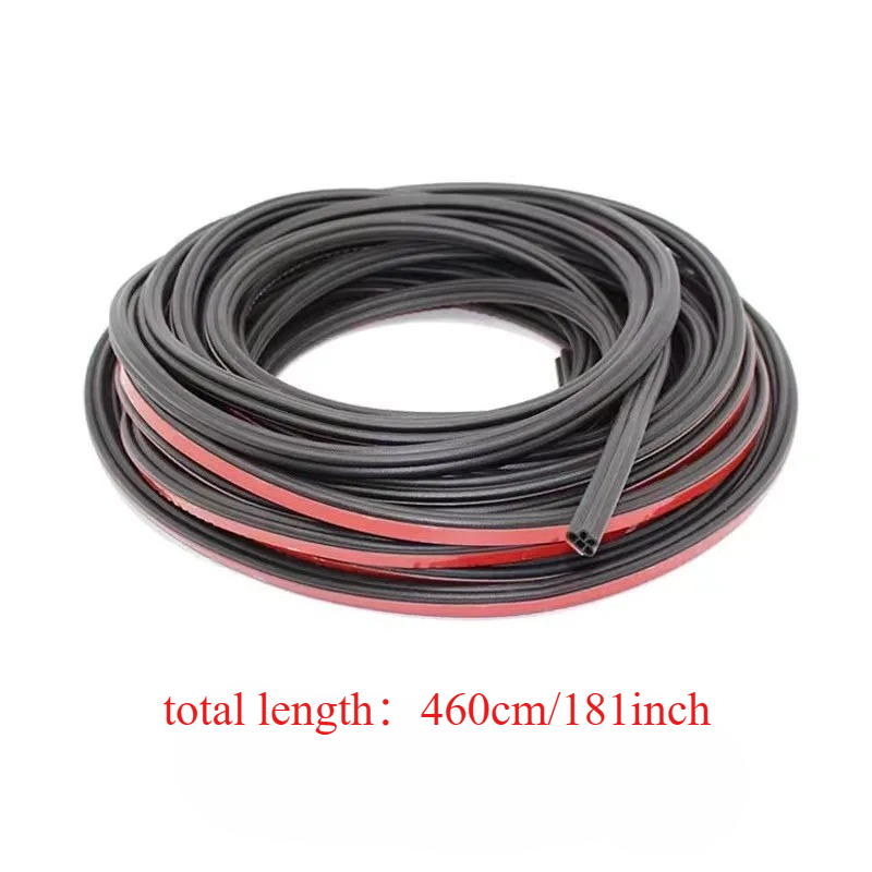 TEMU 460cm/181inch Double Layer Door Sealing Strip, Car Trunk Rubber Sealing Strip, Sound Insulation And Noise Reduction Sealing Strip