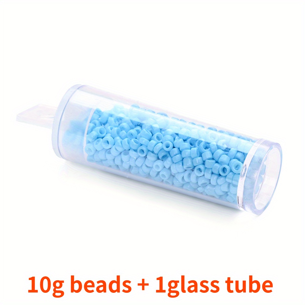10g 3mm Colorful Glass Seed Beads for Jewelry Making