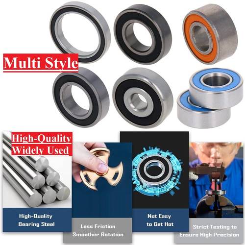 2pcs mf128zz deep bearings compatible for motor lookup table high carbon chromium steel double row bearing internal external 8x12x13 6 size 2pcs