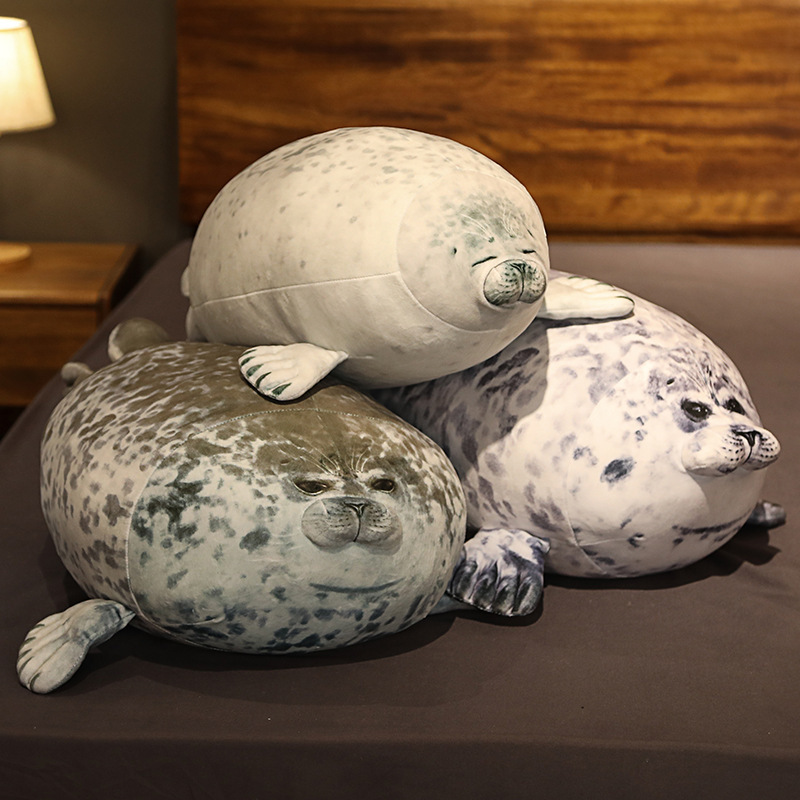 

Cuddly Seal Plush Cushion - Soft Polyester, , Room