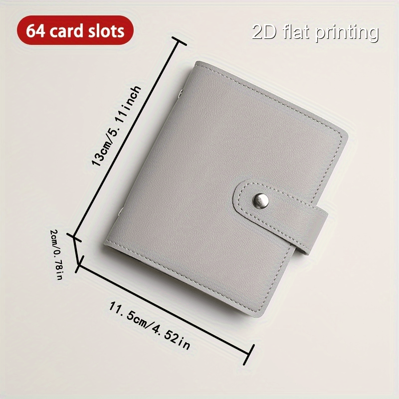 26 Card Slots PU Leather Credit Card Storage Bag Unisex Simple Texture Multi-card Slot Card Bag Coin Purse