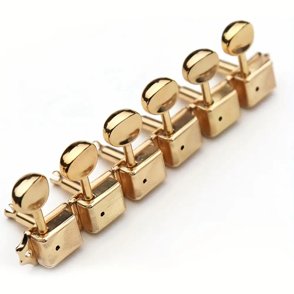 6pcs Golden Vintage Right Hand Electric Guitar Tuning Pegs- High Quality Metal Head Tuners, Ergonomic Design, Durable Structure, Smooth Tuning, Enhanced Stability and Aesthetics, Classic Tuner Design, Precision Craftsmanship, Golden Guitar Tuners, Guitar Tuning Keys, Guitar Tuning Pegs Quick, Acoustic Guitar Tuners, Guitar Parts, Instrument Repair, String Instrument Parts, Vintage Style, Elegant Tuners, Sturdy Construction, Highquality Tuners, Replacement Tuners, Guitar Technicians