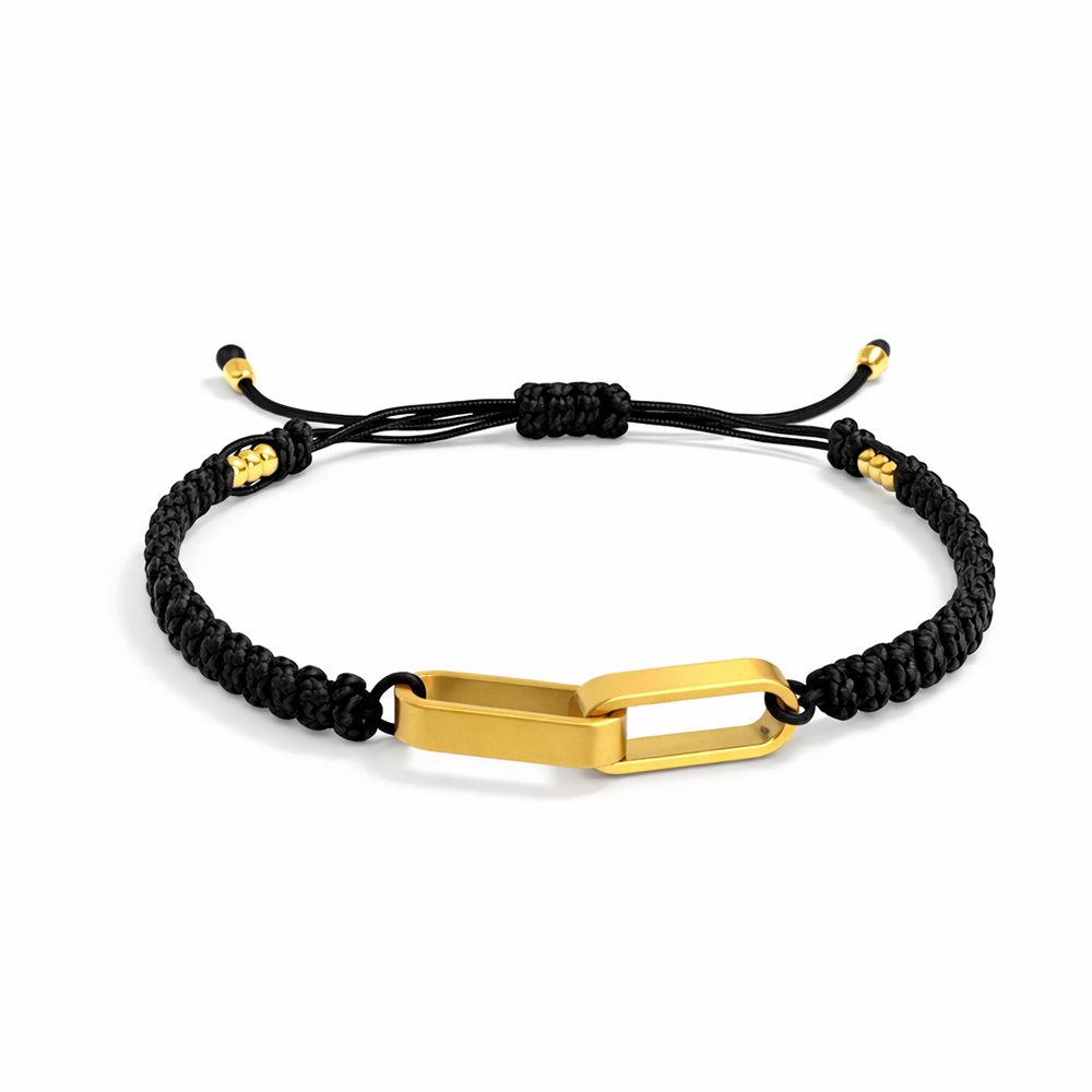E-shop 1 Stück Personalisiertes Gravur-Armband – Doppelter Edelstahl-Link mit 2 Namen, Verstellbares Geflochtenes Seil – Minimalistisches, Ruhiges