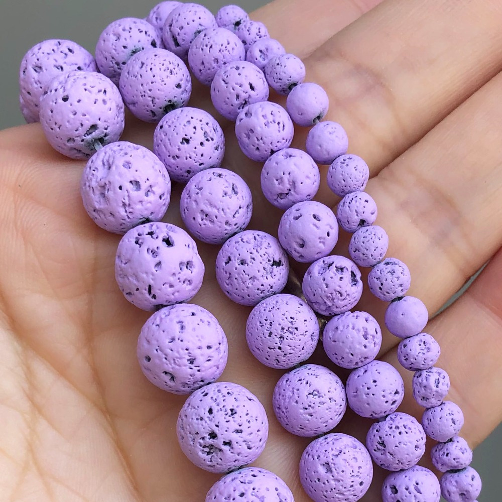 

Purple Stone - For Making, Bracelet Accessories, 15'' , 4/6/8/10mm