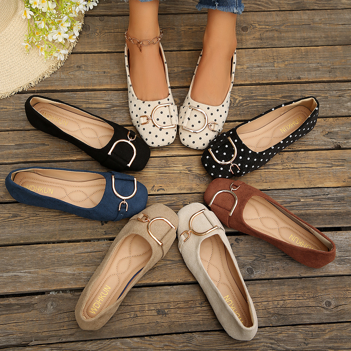 shoes casual dress WDHKUN Women's Comfortable Flat Shoes, New Autumn Style Soft Shallow-Toe Flat with Metal * Decoration, Versatile Women's Shoes, Women Shoes Elegant Women Shoes * Shoes Color:Pink Orange supplier-shengshi Beach Dresses: Mini, Chiffon, Men's shoes An elastic gore and