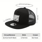 1pc black snapback baseball cap with goose in breathable polyester mesh lightweight stretchy machine washable hip hop street style hip hop cap design breathable