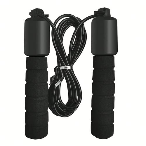 cuerda de fitness negra diseñada para entrenamientos en interiores como en exteriores, mejora cardiovascular y a quemar calorías, para uso doméstico, gimnasios y actividades al aire libre