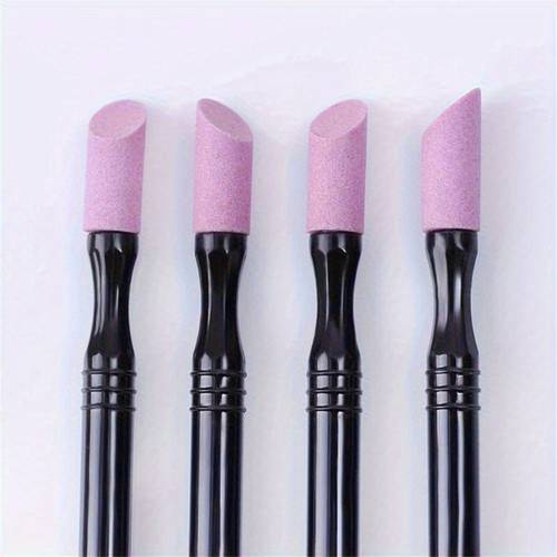 4pcs quartz nail cuticle remover and pusher set double ended manicure tool for smooth nails cuticles unscented ideal for home and salon use nail sleek nail design ergonomic desig