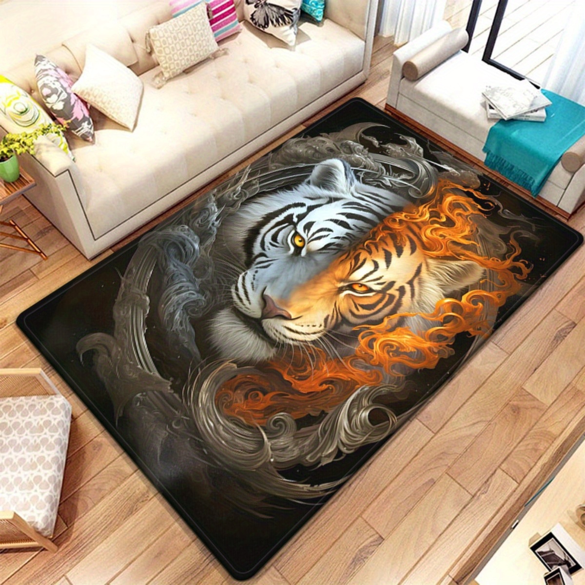 tiger carpet sold on Temu United States