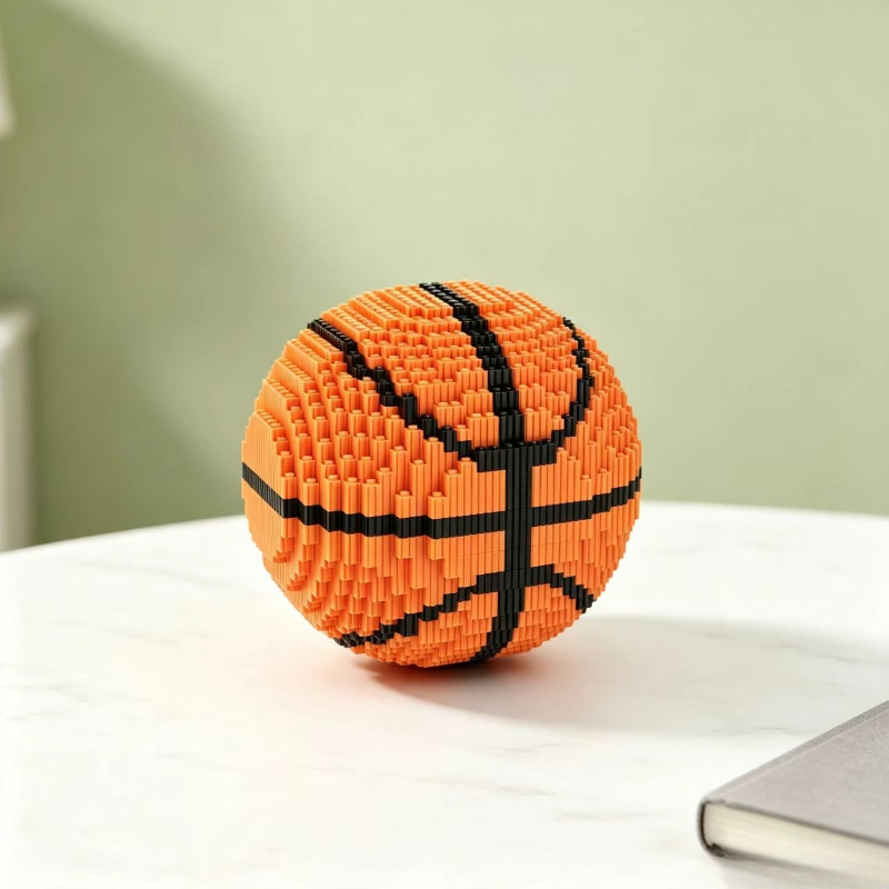 TEMU Bloques de Construcción Conectables de Baloncesto Pequeño Juguete de ' Ornamento de Escritorio Regalo de Bloques de Construcción Tema Deportivo