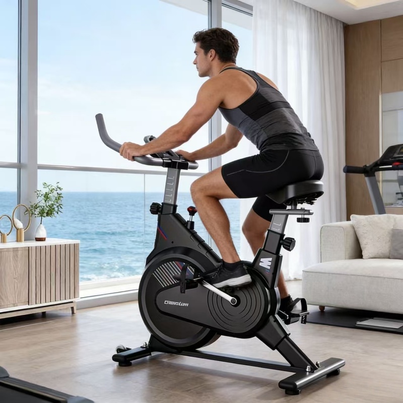A Must-Have for Home Gyms! High-End Exercise Bike with Padded Seat And Thickened Material, Perfect for Both Weight Loss And Fitness: This High-End Exercise Bike Is a Dedicated Equipment for Fitness And Weight Loss, Without Battery