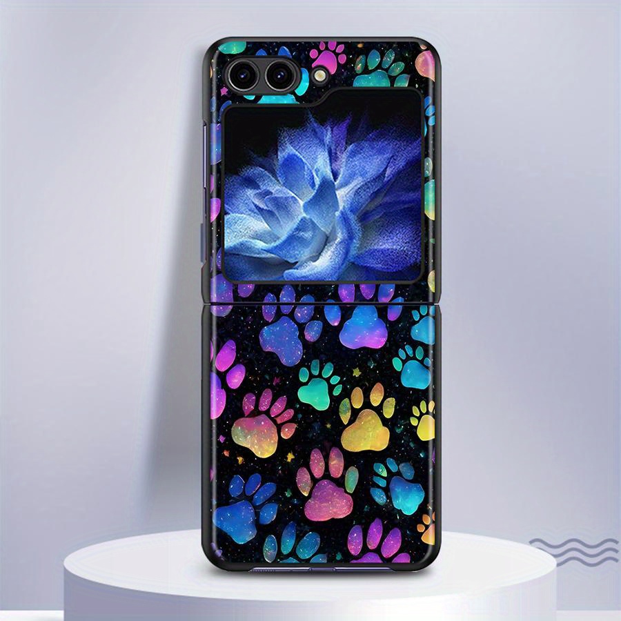 TEMU Phone Case - Phone Case Featuring Cat And Dog , Compatible With For For Galaxy Flip Models Including Flip5, Flip6, Z Flip 7, 6, 5, 4, 3, Flip3,