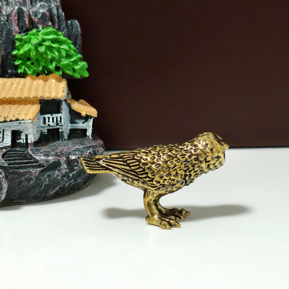 TEMU 【ヴィンテージ風】真鍮製 フクロウ ティーペット、装飾動物置物、クリスマス、ハロウィン、感謝祭のギフト、クリスマスデコレーション、コレクタブル置物に最適