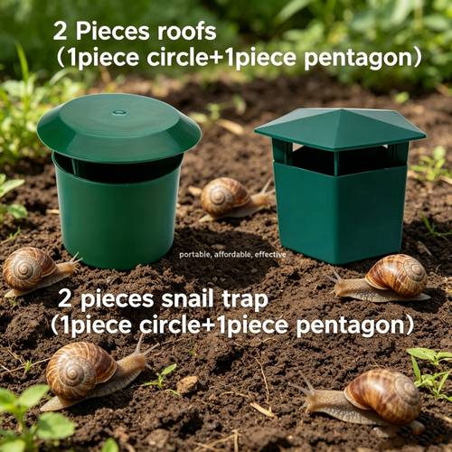 4-Pack Round And Square Reusable Snail Traps, Random Styles, Sturdy And , Gardening Pest Control Tools;, Practical Plant Protection Device, Suitable for Vegetable Gardens, Flower Beds, Courtyard Gardens, Private Green Areas