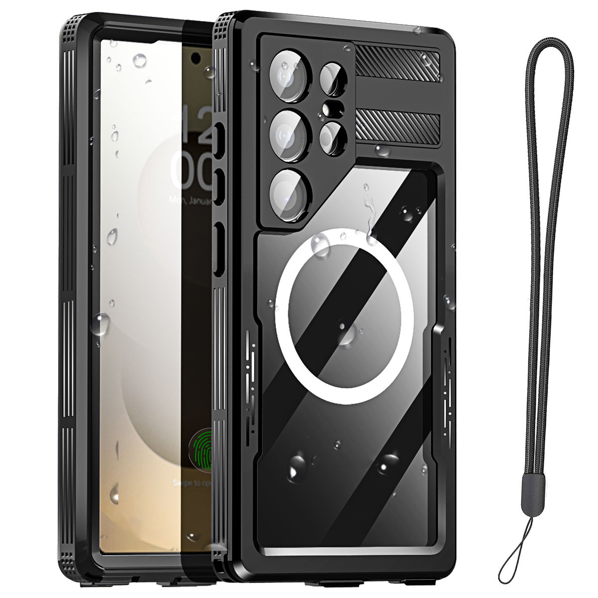 TEMU Phone Case: Case For Galaxy S25 Ultra Magnetic Case Cover Heavy Duty Shockproof Rugged Bumper 360° Full Body Cover