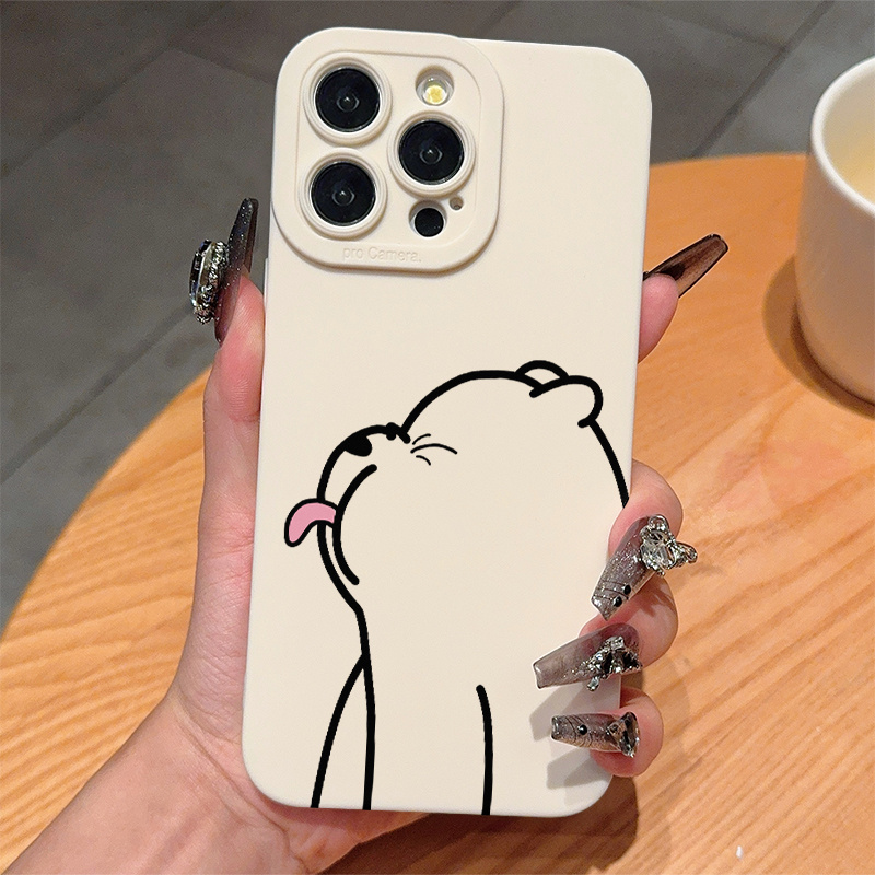 TEMU Phone Case: Tongyan Antique Little Bear Tpu Drop-proof Full-coverage Precision Protective Case, Suitable For Iphone 6/7/8/x/xs/xr/xs