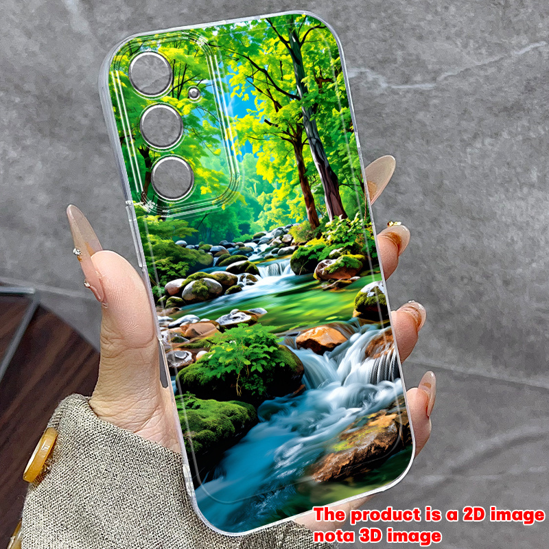 TEMU Phone Case: Forest Trees 2d Flat Printed Pattern Phone Case, Suitable For Galaxy A02 A03s A04 A05s A06 A13 A14 A15 A16 5g A21s A22 A23 A24 A25
