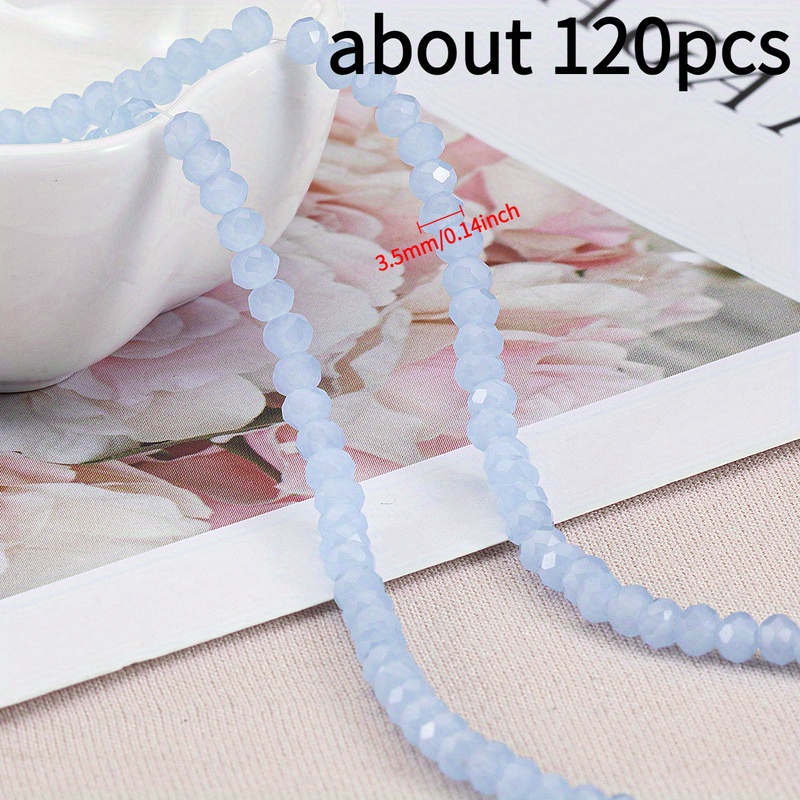 120pcs Artificial Crystal Beads 3.5mm Glass Beads For Jewelry Making Beaded Bracelets/necklaces