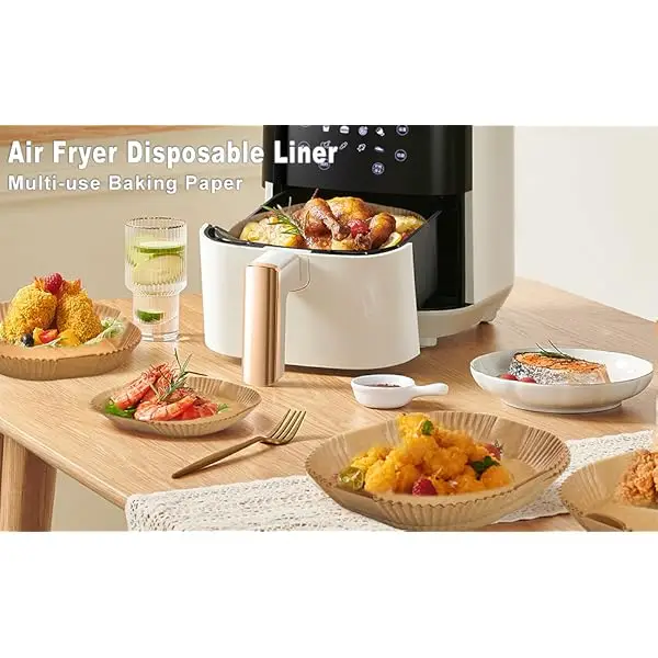 125pcs disposable air fryer liners - , food grade, 6.3 round parchment paper for baking, roasting & cooking - air fryers, ovens & microwaves, air fryer accessories, , round liners, nonstick surface Product details 0