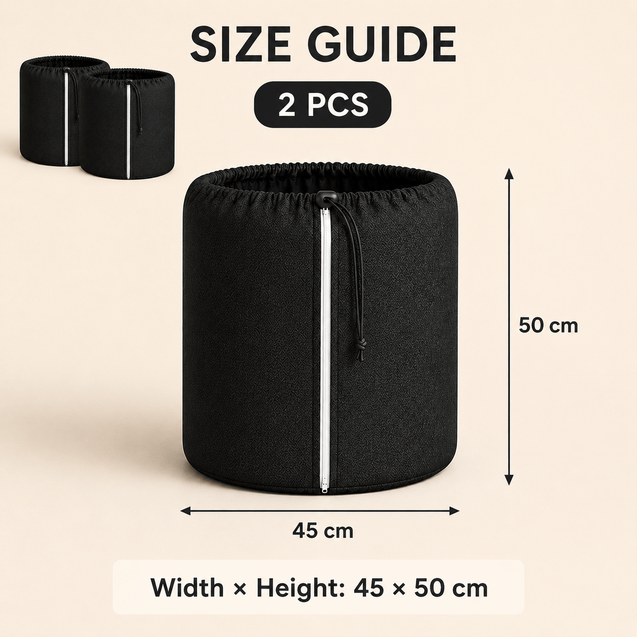 TEMU 2pcs Plant Protection Cover With Zipper & Adjustable Drawstring, Reusable Nonwoven Frost Protection Bag For Outdoor Potted Plants, Shrubs And ,