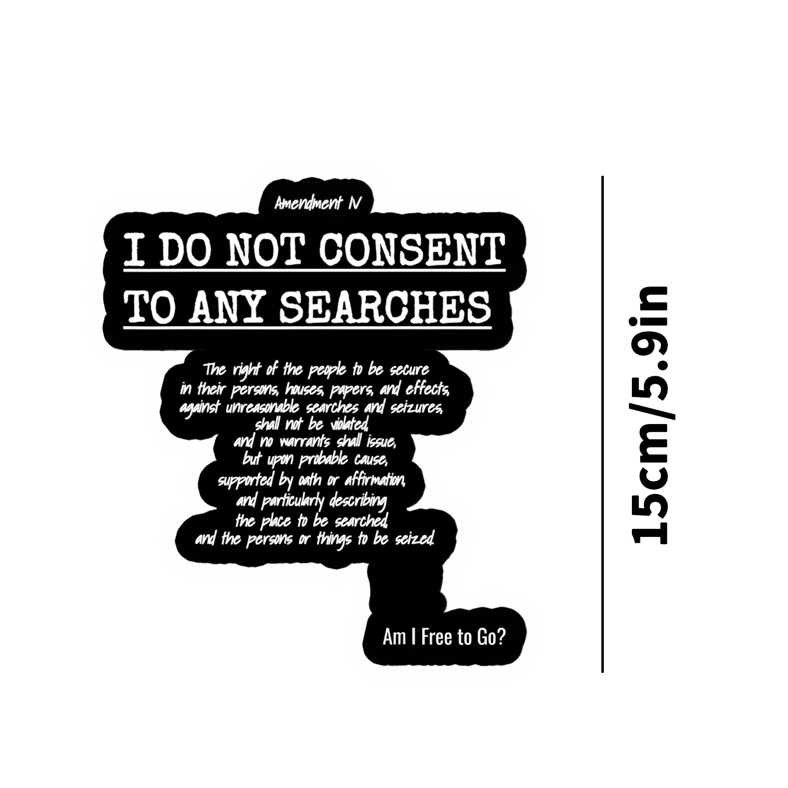 "i Disagree" Fourth Car Stickers | Weather Resistant Decal For Cars, Trucks And Windshields - Durable Adhesive Sticker For Craft Lovers, Gift Decor And Legal Fans