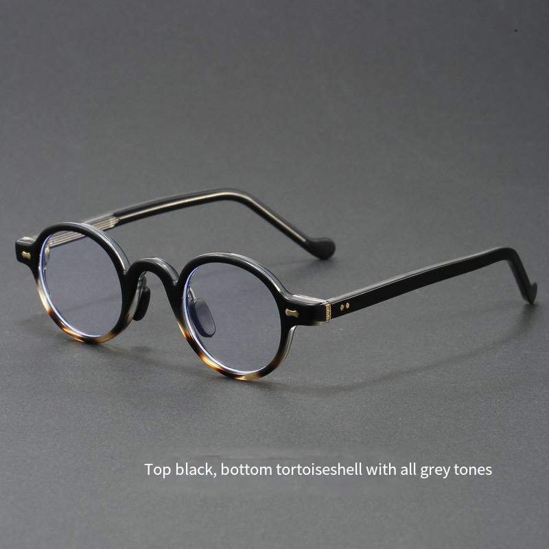 Retro Eyewear Frame, Round Design With Non-slip Temples, Minimalist Decorative Glasses For Men And Women