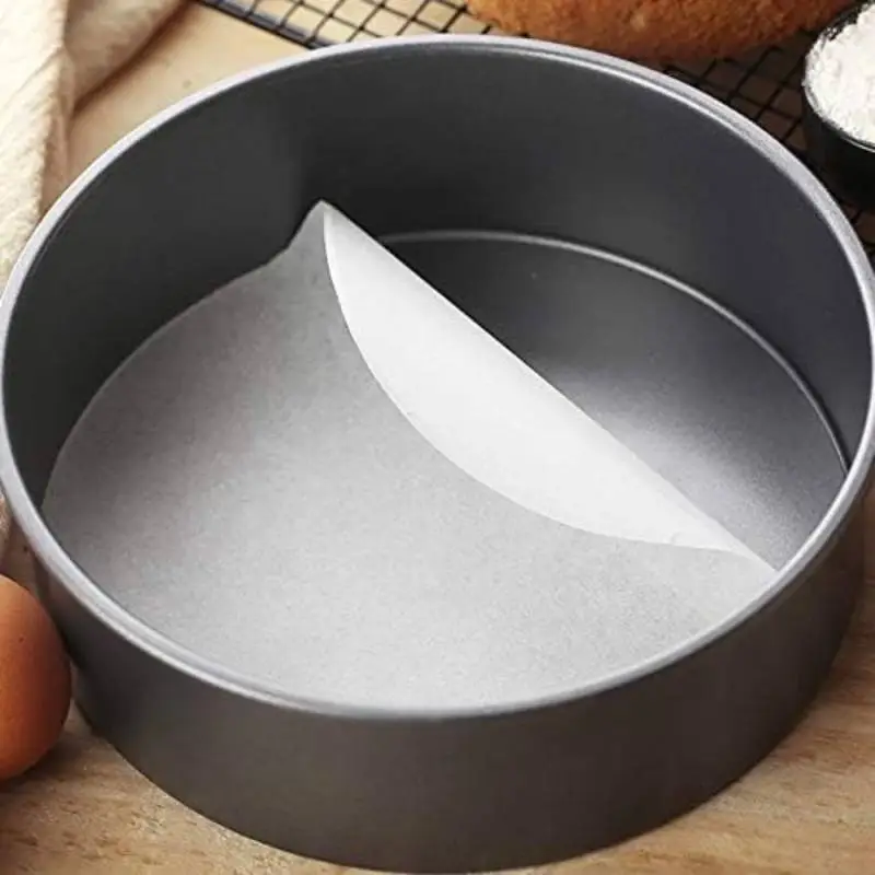 precut parchment paper baking sheets - 6 & 8 round cake & cookie liners with rounded edges, individually wrapped for , oven safe, heat distribution, muffins, tart pans & pie (white, durable & ) - nickel coated for performance, ideal for precise baking, for cooking, convenient precut design for Product details 4