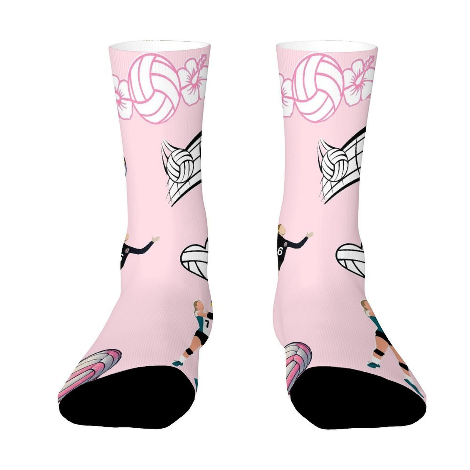 TEMU Calzini Unisex da Esterno con a Tema Pallavolo, Lunghezza a , Lavabili in Lavatrice, e Traspiranti, per Appassionati di Sport , per l'Uso