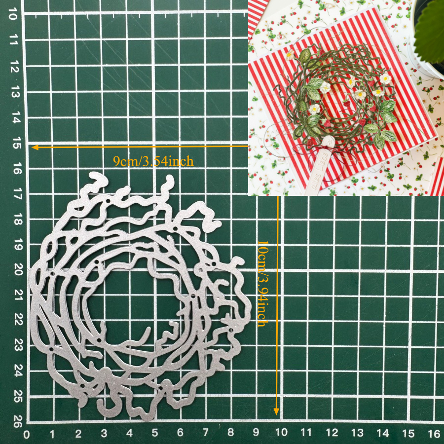 Corkscrew Wreath Metal Cutting Dies For Diy Scrapbooking Card Making Stencils Embossing Craft Decoration