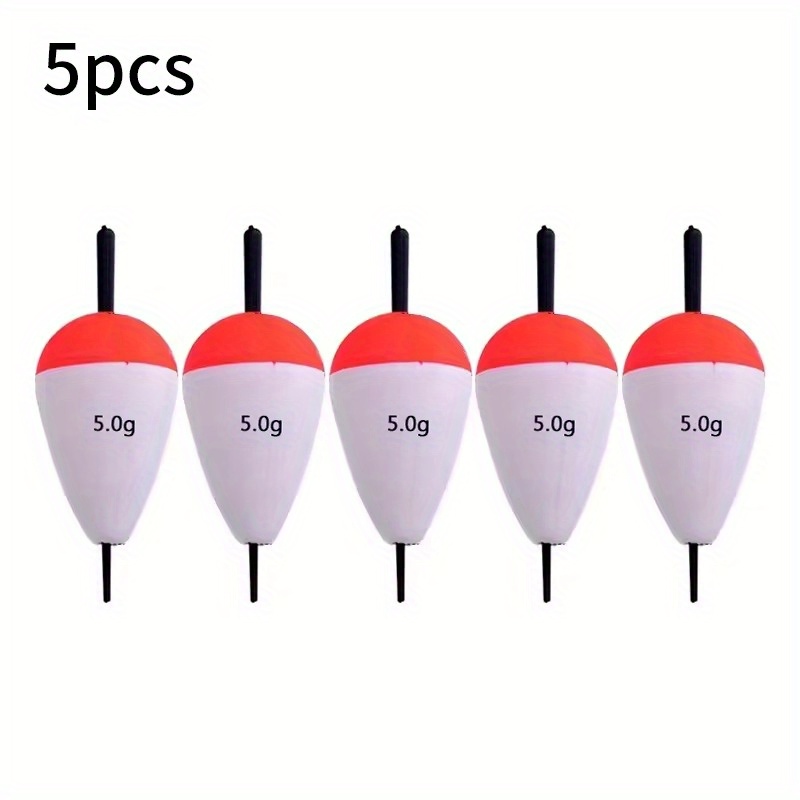 TEMU 5pcs Fishing Float Set (multiple Models), Eva Vertical Floats, Lightweight, High Hardness, Large , Suitable For Sea Fishing And Carp Fishing -