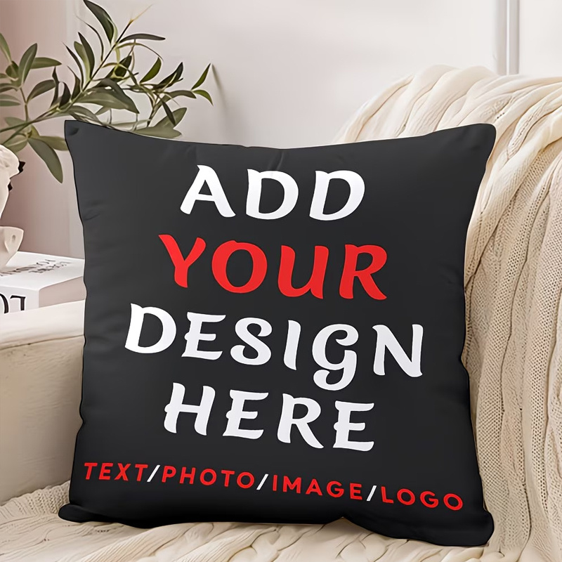 TEMU 1pc Custom Photo Diy Personalized Single-sided Printed Pillowcase, Custom Wedding Photo, Suitable For Home Decoration, Room Decoration, Living