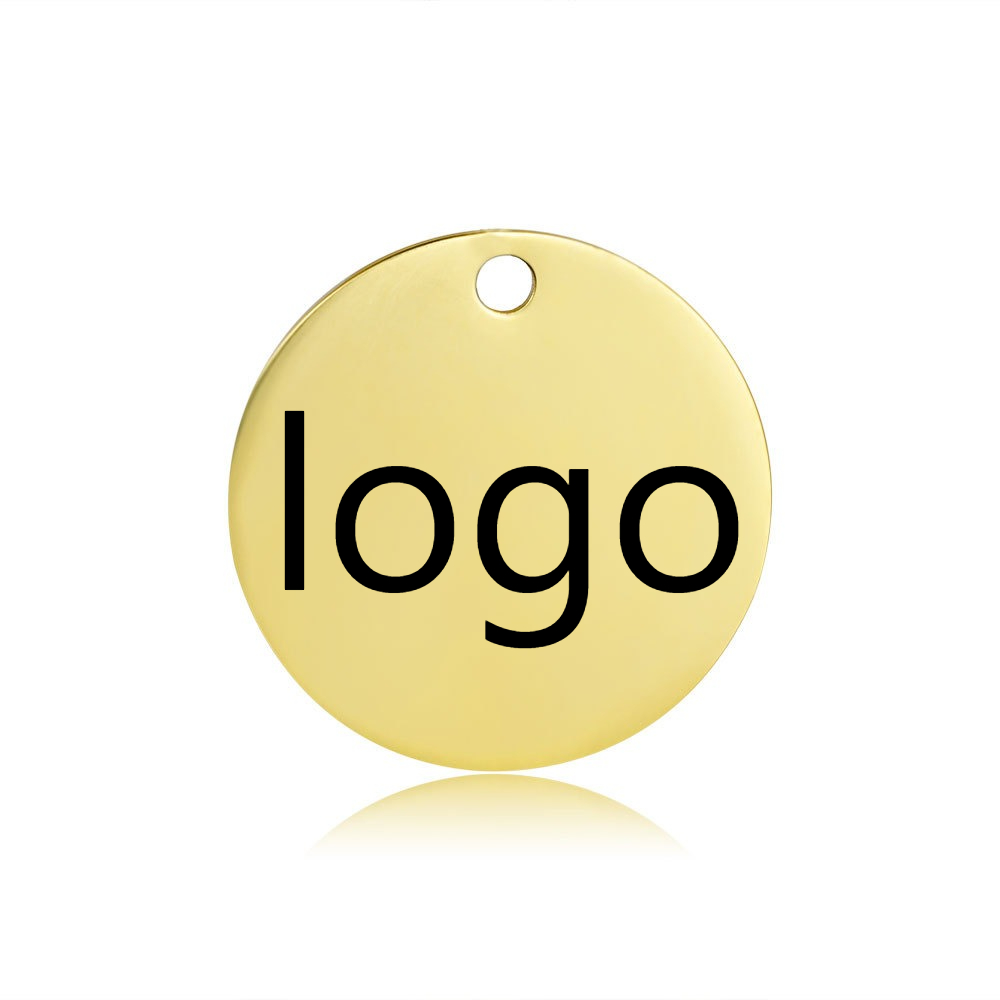 TEMU Lot de 10 pièces personnalisées avec et logo gravés au laser, disponibles en plusieurs tailles. Étiquettes d'identification rondes pour animaux